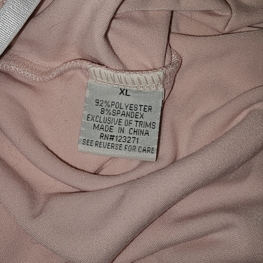 Faded Rose Pink Lace Trim Women's Cami Top XL - Picture 8 of 9
